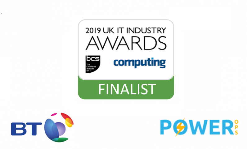 Power Ops finalist in the UK IT Industry Awards 2019