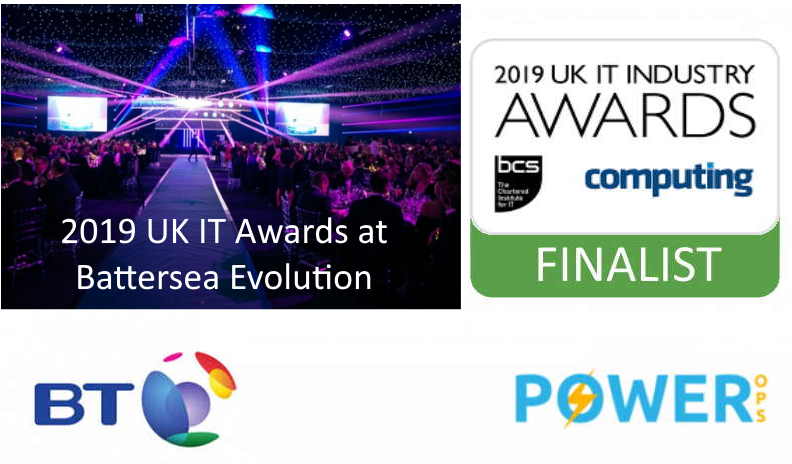 Power Ops at the UK IT Industry Awards 2019